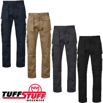 £19.99 • Buy Mens Tuffstuff Pro Cargo Combat Work Trousers With Holster & Knee Pad Pockets