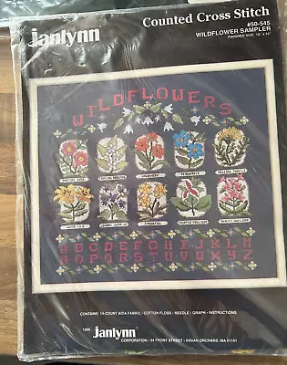 SENT TRACKED WILD FLOWERS Complete Counted Cross Stitch Kit UNUSED • £19.99