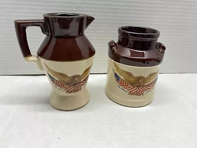 Vintage McCoy Eagle Mini Pitcher & Croc Bicentennial Spirit Of 76 Americana • $19.80