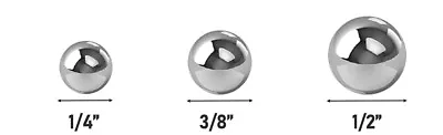 T304 Stainless SS Ball Bearings Loose Inch 5/321/83/167/323/321/43/81/2  • $9.25