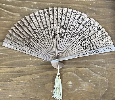 Vintage Japan Wooden Folding Hand Fan Sandalwood 8  • $14.99