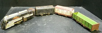 Antique Working Pre-War Hafner (4) Car Tin Train Set 1010 Locomotive Good Cond • $54.99