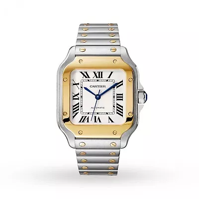 Cartier Santos De Cartier Medium Automatic 35.1 Mm Two Tone Watch W2SA0016 • $9750