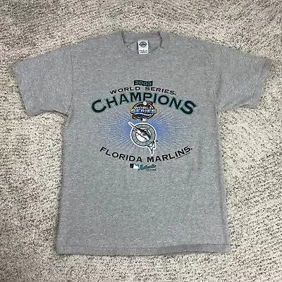 VTG Florida Marlins Shirt Mens Medium 2003 World Series Champions Short Sleeve • $15.11