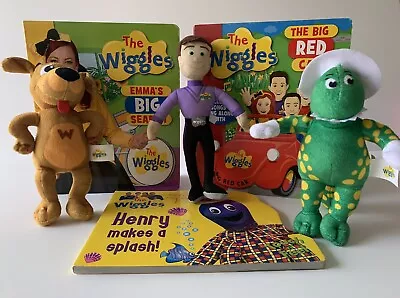 The Wiggles Bundle - 3 X Board Books And Plush - Big Red Car Emmas Big Search • $29.99