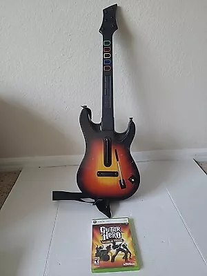 Xbox 360 Guitar Hero World Tour Sunburst Wireless Guitar Controller W/ Game  • $140