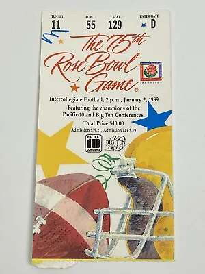 1989 ROSE BOWL Ticket Stub - USC Trojans V Michigan Wolverines • $20