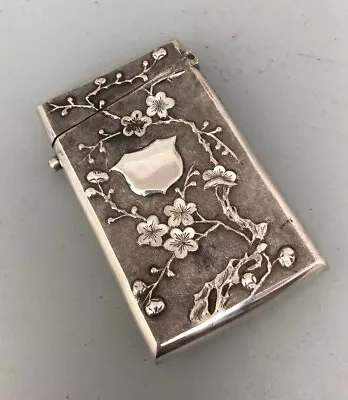 Antique Chinese Solid Silver Card Case AELZX • $378.98