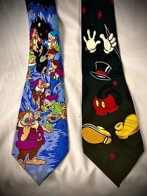 Mens Neck Ties Disney Mickey Mouse  Unlimited Lot Of 2 • $15