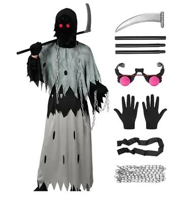 Grim Reaper Suit For Adults Halloween Costume Adult Small • £12