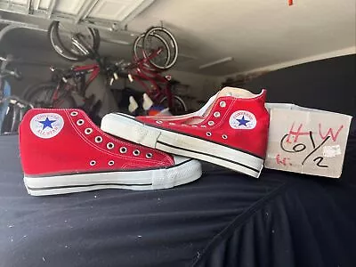 Vintage Converse All Star 1980s New Red Hi Top Made In USA Men Size 6.5 • $100