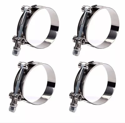 1.75  T-bolt Stainless Steel Clamp Silicone Hose Turbo Intake Intercooler 4pc • $10.98