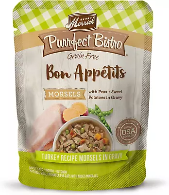 Merrick Purrfect Bistro Bon Appetits Grain Free Wet Cat Food Turkey Recipe In - • $51.36