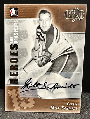 Milt Schmidt 2004-05 In The Game Heroes And Prospects Autograph #A-MSC Bruins • $19.95