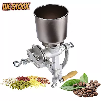 Manual Grain Grinder Machine Corn Nut Flour Mill Kitchen Food Hand-Operated Tool • £23.98