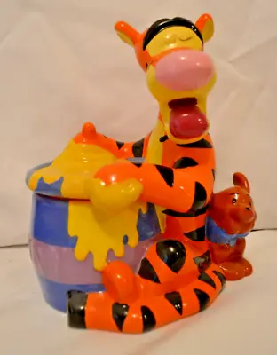 Disney Winnie The Pooh Tigger And Roo Cookie Jar Hunny Pot Ceramic • $33.99