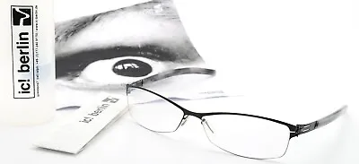 £212.85 • Buy Ic! Berlin Glasses Spectacles Model Buesum Patented Square Metal Frame Black