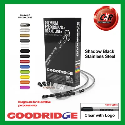 Fits KAWASAKI KH100EX G3 80-93 Goodridge Black Steel Cl Print Front Brake Hoses • £82.98