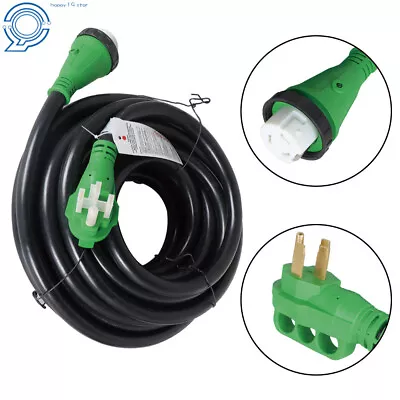 50 Amp 15/25/50Ft RV Extension Generator Power Cord 125/250V Locking Connector • $73.27