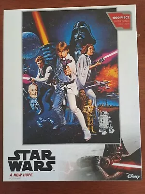 Disney Star Wars 1000 Piece Jigsaw Puzzle - A New Hope Poster Art 50cm X 70cm • $25