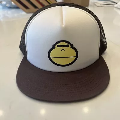 Sun Bum Hat Sonny Monkey Gorilla Yellow Brown Snapback Trucker Cap Mesh Back NEW • $24.99