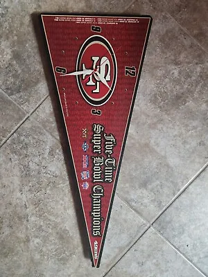 San Francisco 49ers Flag Shaped Banner Clock • $15
