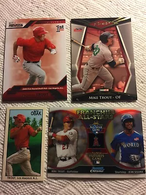  Mike Trout Lot 2009-2010-2011 Rookie Card Lot Of 4 - His Early Years-tough Find • $60