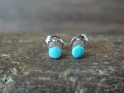 $17.99 • Buy Zuni Indian Sterling Silver Turquoise Post Earrings By Laate