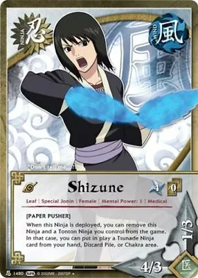 Shizune - N-1480 - Uncommon - 1st Edition - Foil Kage Summit NM/LP - Naruto • $4.32