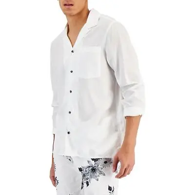 INC Mens    Collared Relaxed Fit Long Sleeve Button-Down Shirt BHFO 7180 • $7.99