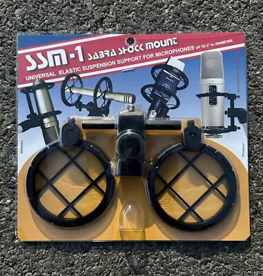 UNIVERSAL SABRA SHOCK MOUNT MICROPHONE SPEED LOCK SSM-1 Mic. New In Box! • $14.95