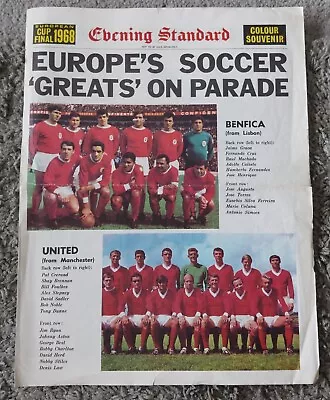 Evening Standard Colour Souvenir Manchester United Benfica 1968 European Cup  • £3.99