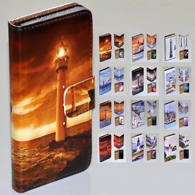 For OPPO Series - Lighthouse Tower Theme Print Wallet Mobile Phone Case Cover #1 • $13.98