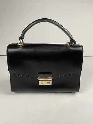 Michael Kors  Sloan  Black Leather Handbag Vintage READ • $26.99