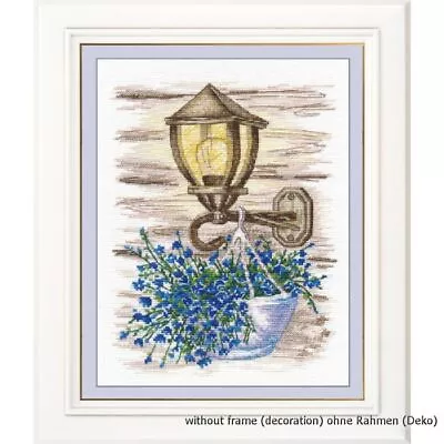 Oven Counted Cross Stitch Kit  Lantern With Fiowers  17x22cm DIY • $20.55