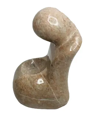 Modernist Mother Abstract Marble Sculpture Tan/Light Pink Solid Appx. 4 Lbs. • $31.49