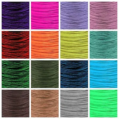 10 Metres Waxed Cotton Cord Bundle 1mm Jewellery Making String Thread • £2.19