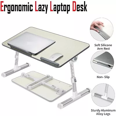 $39.79 • Buy Lazy Laptop Bed Side Table Foldable Study Lap Standing Adjustable Desk Mount