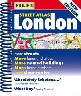 Philip's Street Atlas London: Mini Spiral Edition By Philip's Maps Book The • £3.49