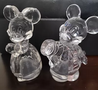 Lenox Disney Crystal Mickey & Minnie Mouse Salt & Pepper Shakers • $25