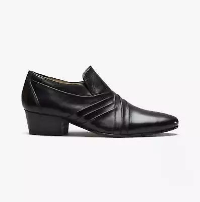 Club Cubano 26188-BLK Mens  Leather Formal Slip-On  Shoes • £52.32