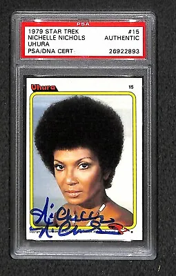 Nichelle Nichols  Uhura  1979 Topps STAR TREK Signed Autographed Rookie Card PSA • $399.99