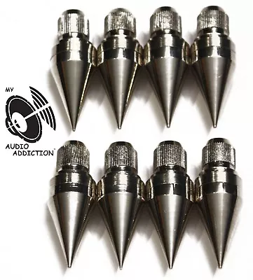 Nickel Speaker Spike Stand Foot Speaker Cone Isolation Spikes Set Of 8  • $25.99