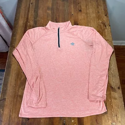 Rabbit Sweater Womens XL Orange Pullover 1/4 Zip Lightweight Running Athleisure • $24.99