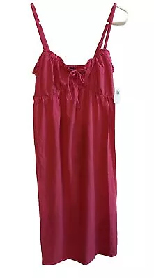 Old Navy Maternity Dress Size Small Pink Spaghetti Strap Midi Summer  • $17.88