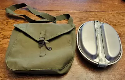 1944 WWII US A.M. Co Mess Kit & Canvas Mess Kit Pouch • $29.99