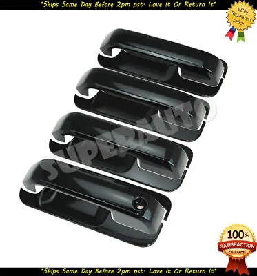 $39.99 • Buy Glossy Black 12pcs Door Handle+Bowl Overlay Covers Fits 2015-2020 Ford F-150 250