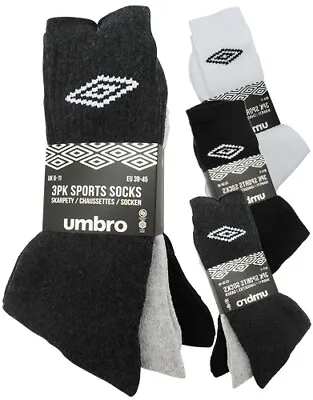 3 / 12 X Pairs Multi-pack Mens Genuine Umbro Branded Ankle Calf Sport Socks Size • £3.49