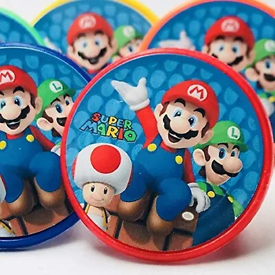 Super Mario Cupcake Toppers Party Supplies Cake Decorations Favors Rings • $9.97