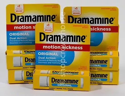 5 Dramamine ORIGINAL 50mg Motion Sickness Relief 12 Tablets = 60 Travel 01/2025 • $23.95